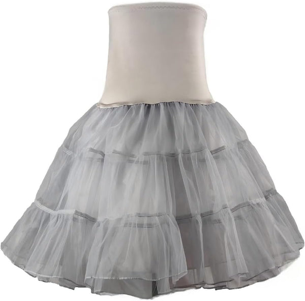 Women's 50s Vintage Petticoat 26" Crinoline Rockabilly Tutu Skirt Slip S-L…