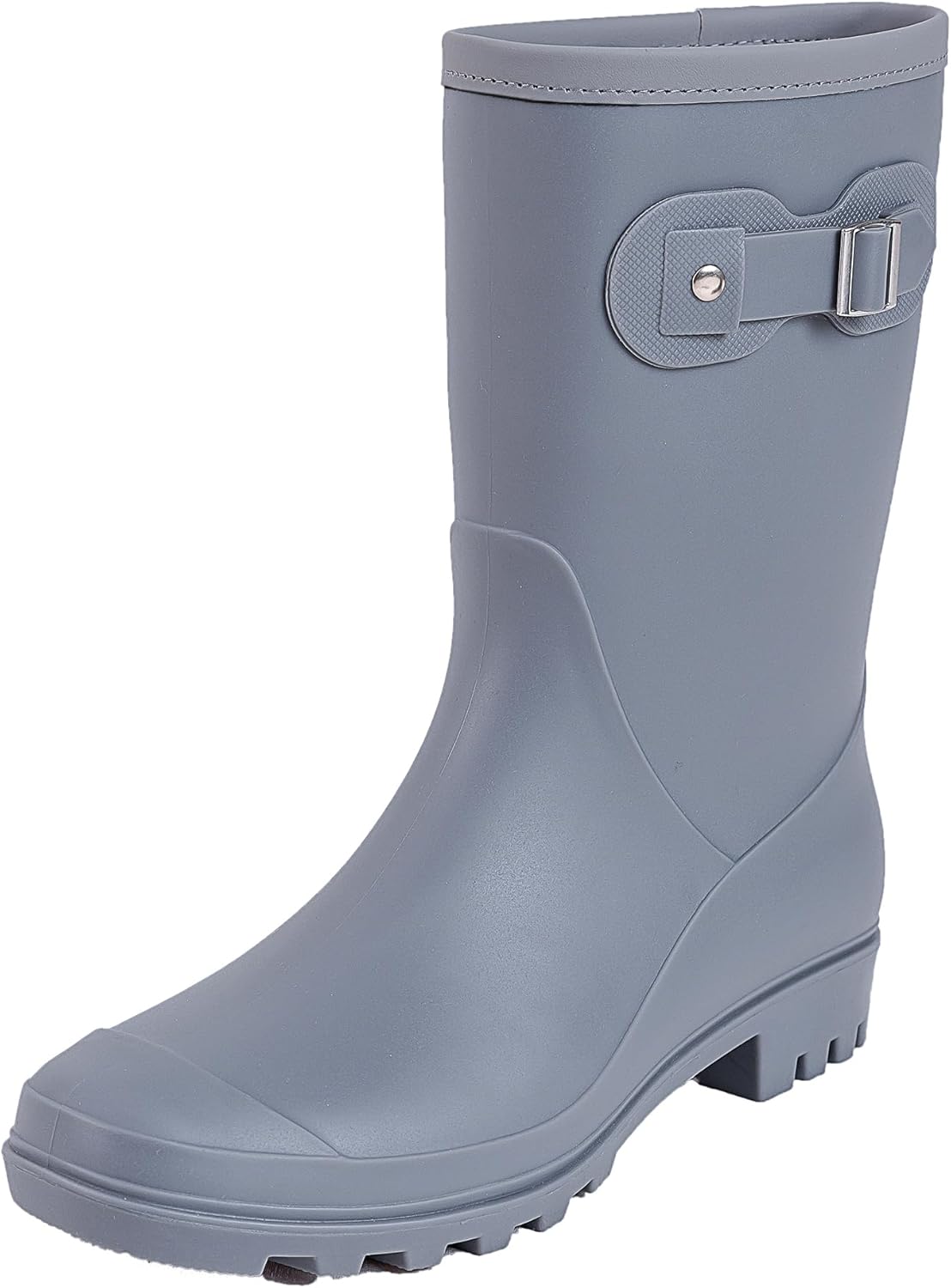 Women's Mid Calf Rain Boots Waterproof Fashion Shoes