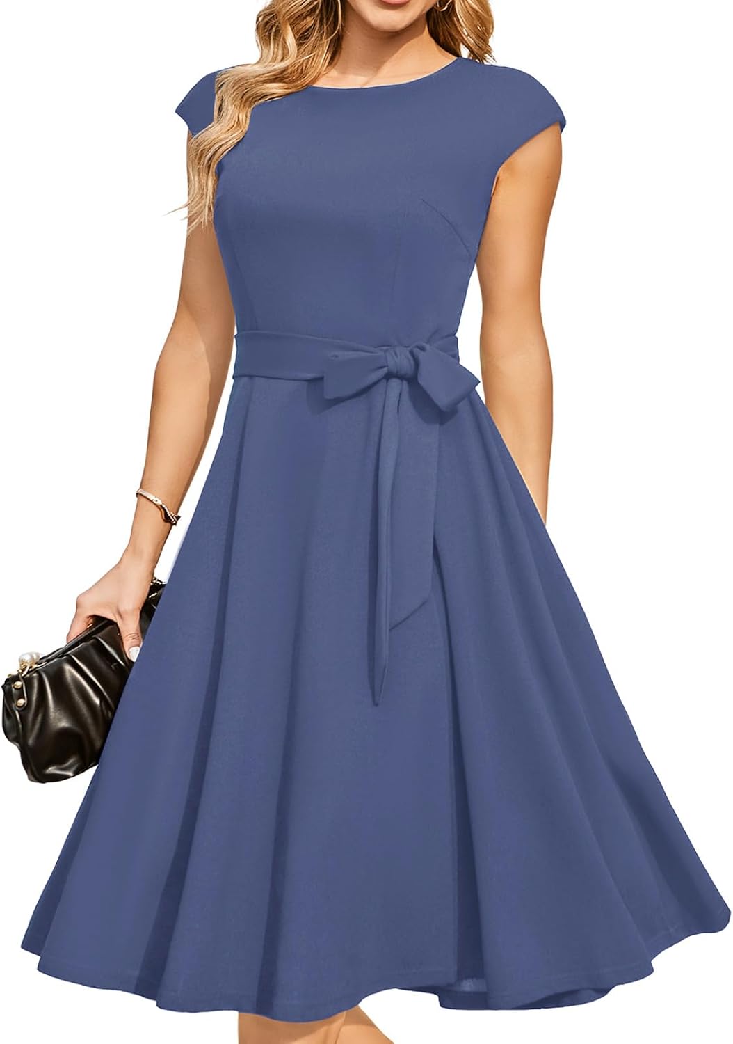 DRESSTELLS Women's Cocktail Dresses, Formal Wedding Guest Church Dress