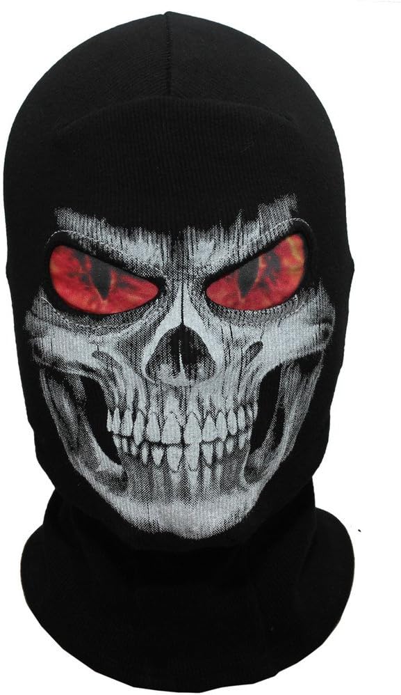 WTACTFUL 3D Scary Skeleton Mask Skull Mask Grim Reaper Mask for Halloween