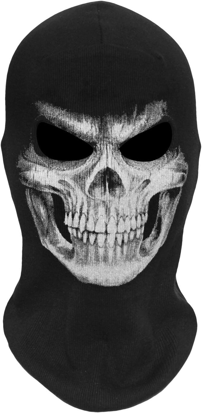 WTACTFUL 3D Scary Skeleton Mask Skull Mask Grim Reaper Mask for Halloween