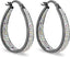 Savlano Inside Out Oval Shape Crystal Hoop Earrings For Women Comes With Savlano Gift Box