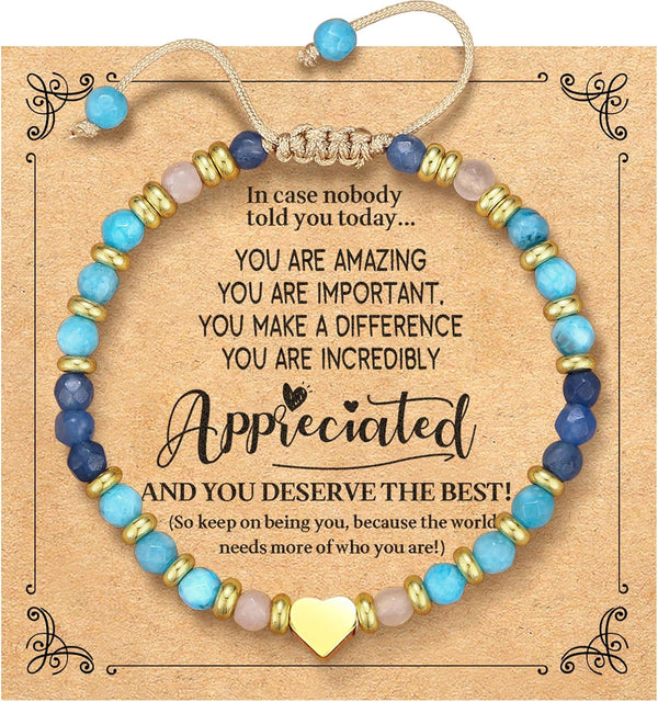 yupoxiu Natural Stone Bracelets - Inspirational Birthday Gifts for Women