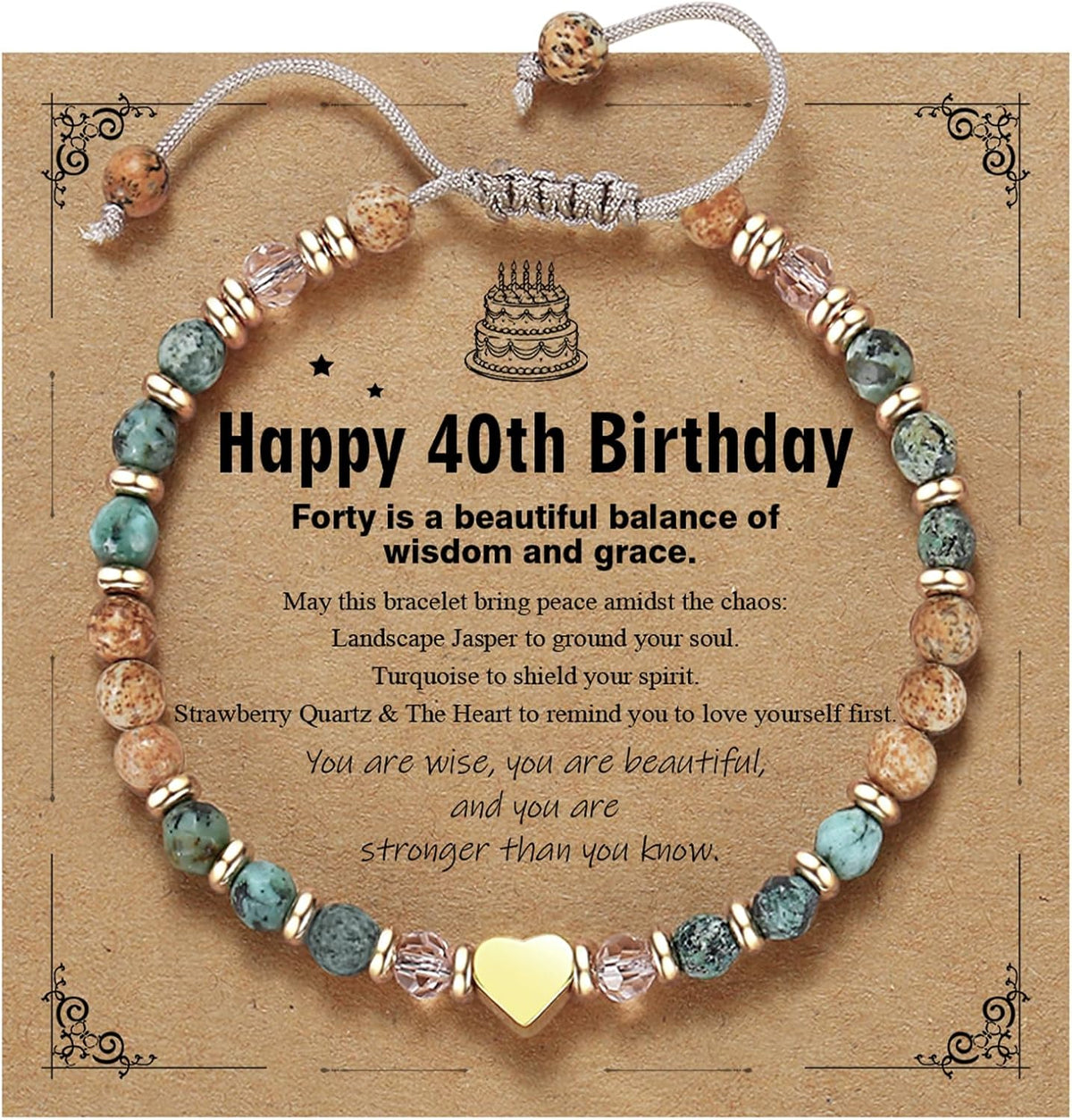yupoxiu Natural Stone Bracelets - Inspirational Birthday Gifts for Women