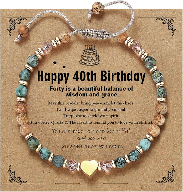 yupoxiu Natural Stone Bracelets - Inspirational Birthday Gifts for Women