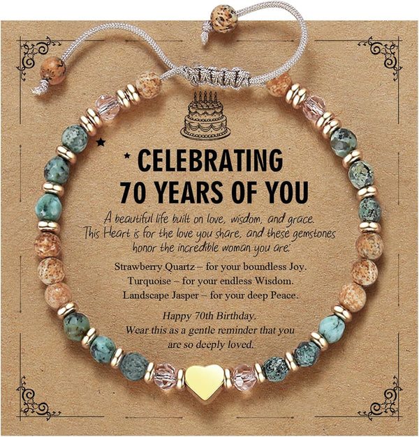 yupoxiu Natural Stone Bracelets - Inspirational Birthday Gifts for Women