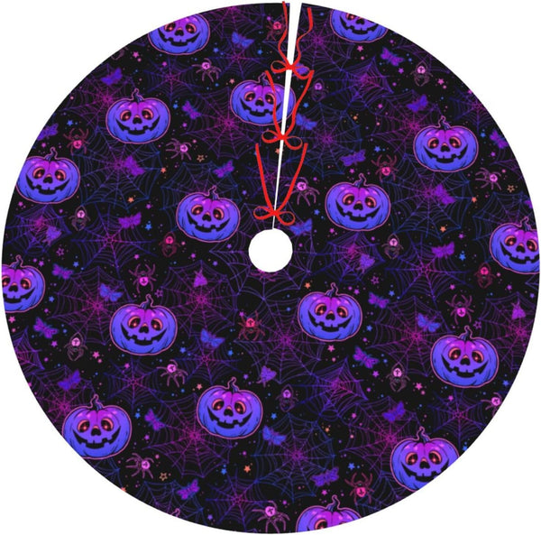Wicca Moon Phase Witchy Star Magic Mushroom 36 Inch Christmas Tree Skirt Carpet Mat Funny Party Soft Cover Mat Decor Supplies for Xmas Halloween Decorations Occasion Farmhouse