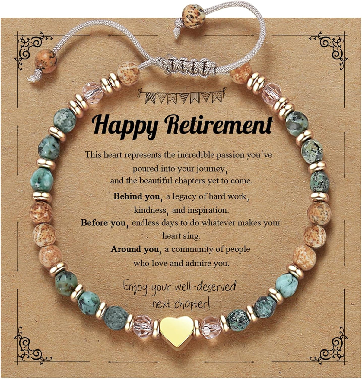 yupoxiu Natural Stone Bracelets - Inspirational Birthday Gifts for Women