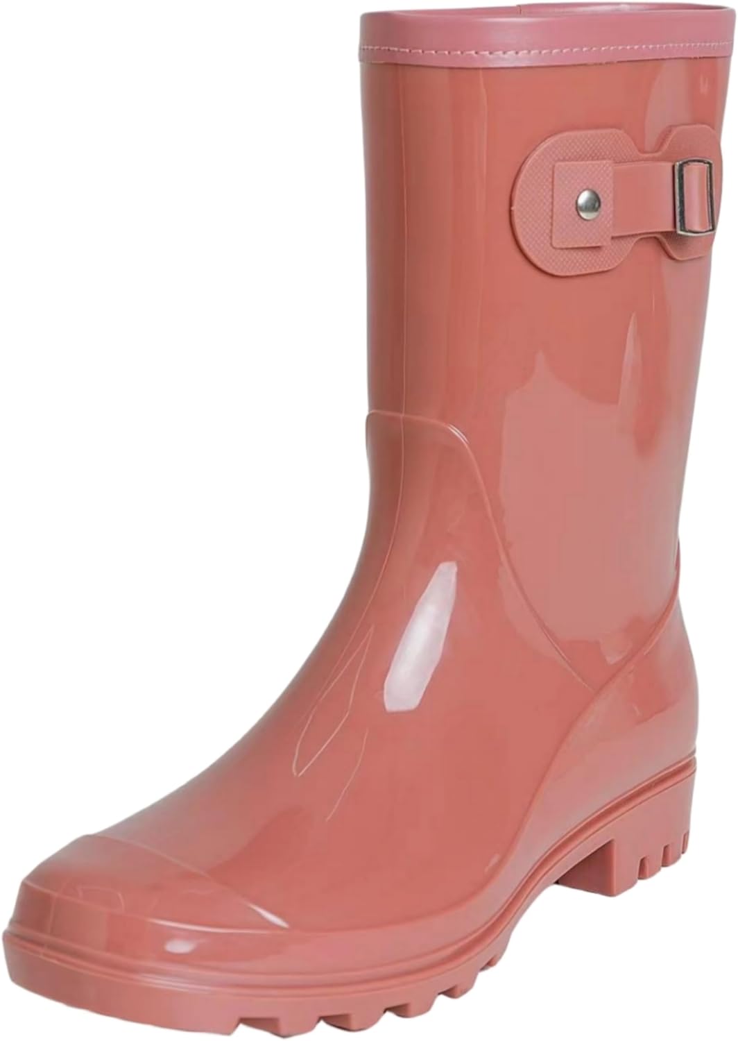 Women's Mid Calf Rain Boots Waterproof Fashion Shoes
