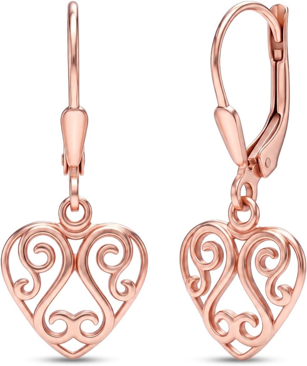 LeCalla 925 Sterling Silver Leverback Drop Earrings | Lightweight Italian Teardrop Dangle Earring for Women