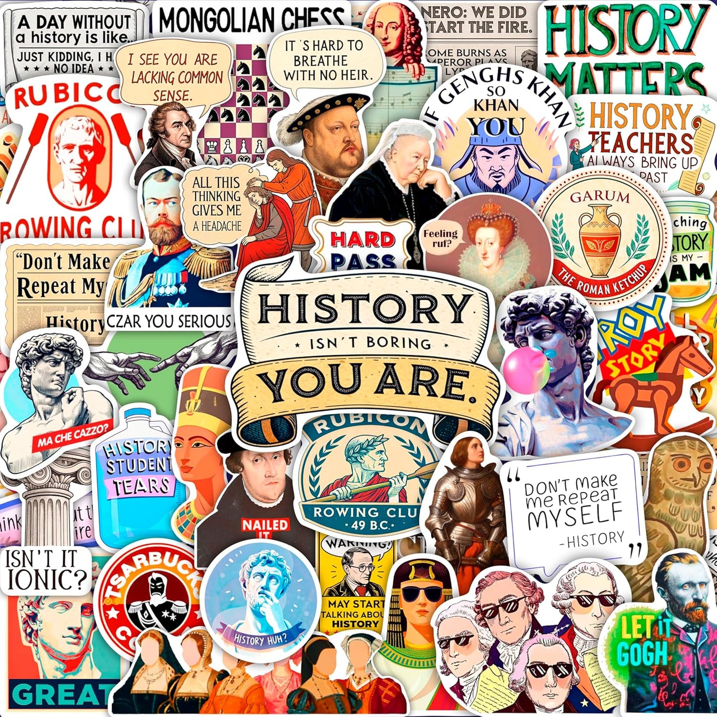 100Pcs Classic Rock Stickers — Rockabilly Guitar & Music Emblems