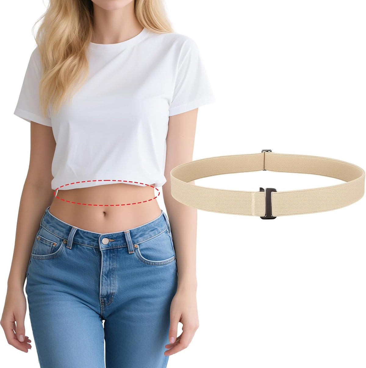Crop Top Tuck Band For Women Adjustable Tucky Waist Belt Tucking