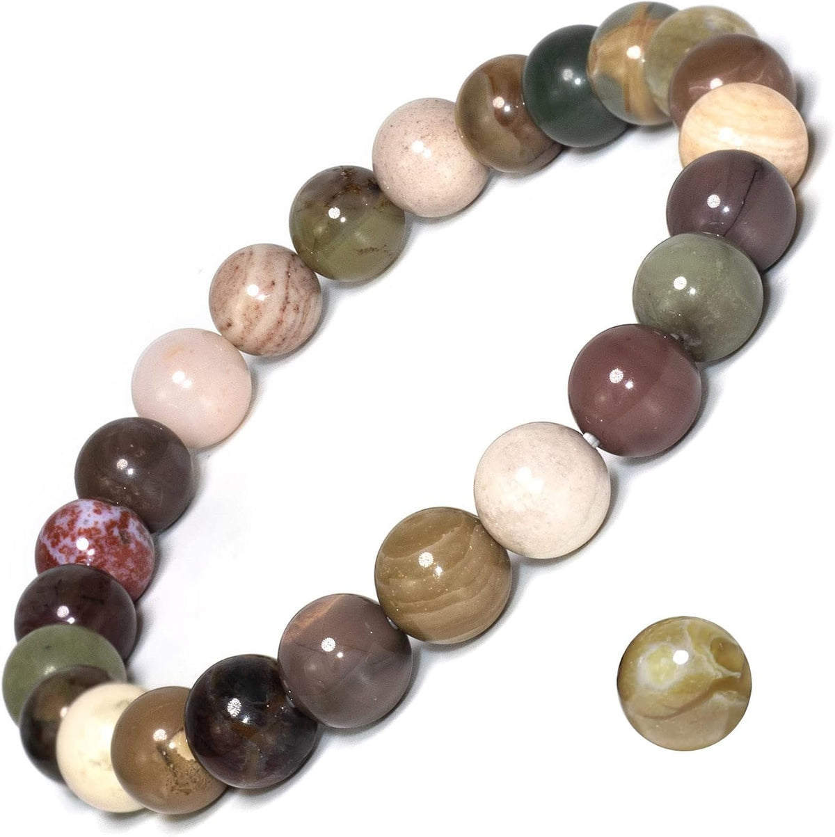 Natural Gemstone Stretch Elastic Bracelet