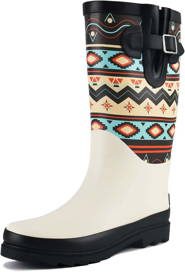 Rain Boots For Women, Waterproof Ladies Tall Knee High