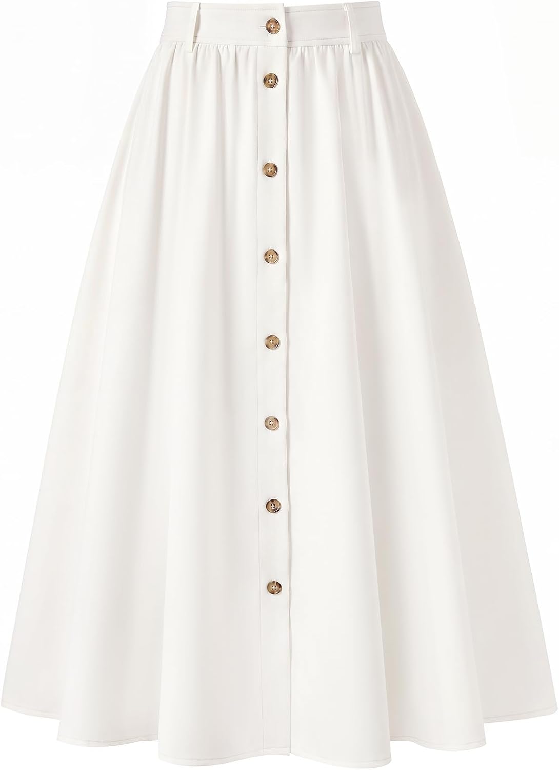 Belle Poque Women Midi Skirts High Waisted A Line Skirt with Pockets