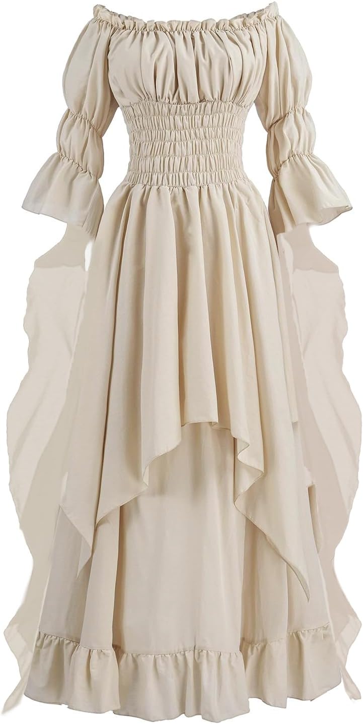 GOLDSTITCH Women's Victorian Dress Renaissance Medieval Costume Gothic Witch Dress for Women