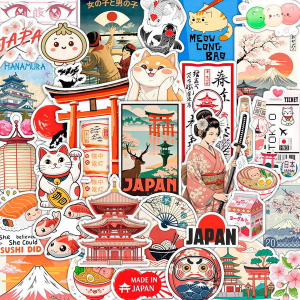 100Pcs Classic Rock Stickers — Rockabilly Guitar & Music Emblems