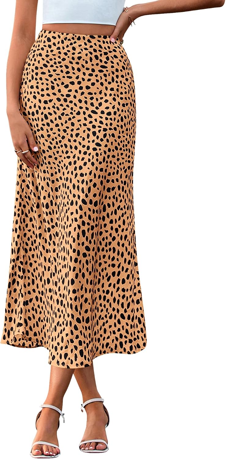 BTFBM Satin Skirts for Women Trendy 2026 Summer Fall