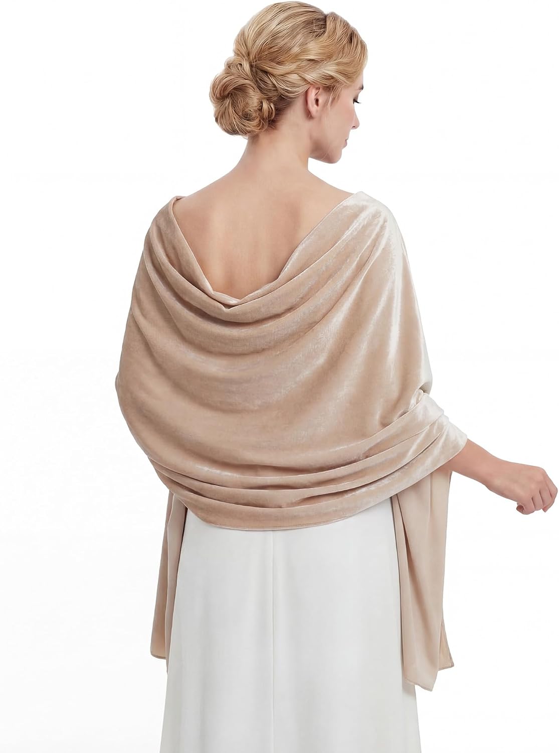 Geyoga Women Velvet Scarfs Shawl and Wrap for Evening Dresses
