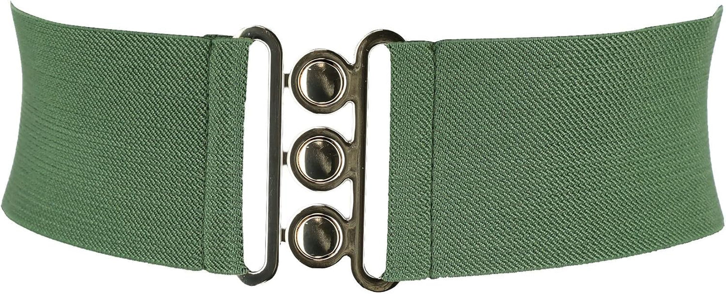 Wide Waist Elasticated Woman Belt Made In France, Gloria
