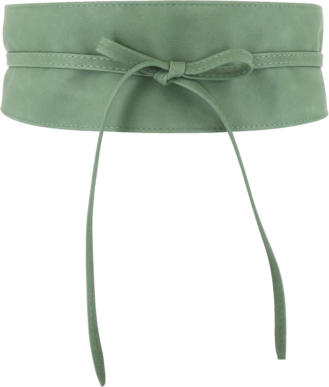 Woman Leatherette Waisband Obi Belt, Mica