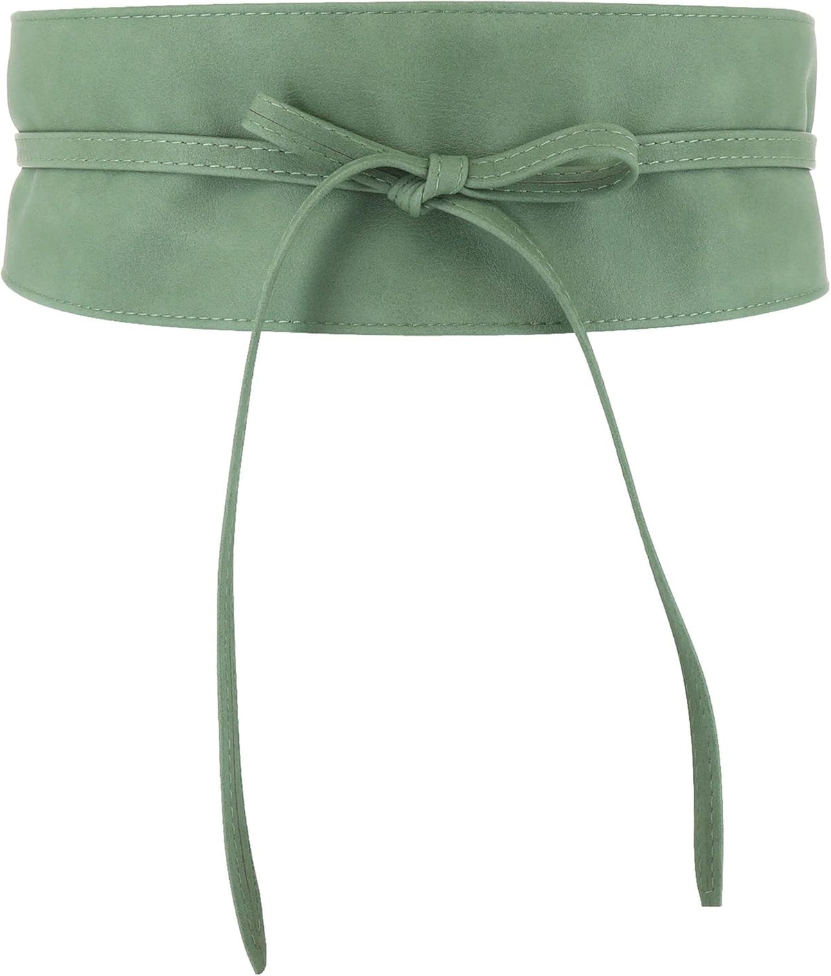 Woman Leatherette Waisband Obi Belt, Mica