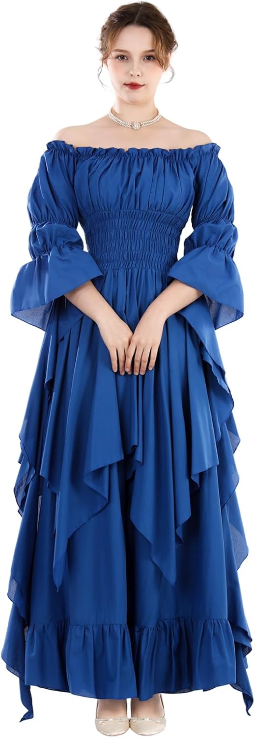 Renaissance Dress Women Victorian Dresses White Fairy Witch Wedding Dress
