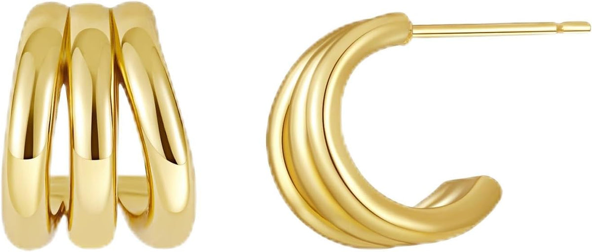 SHERLOVE Chunky Knot Gold Earrings Women Statement Drop Dangle Earrings