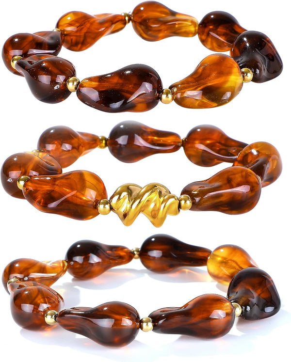 Boho Beaded Stretch Bracelets For Women Stackable Handmade Jewelry