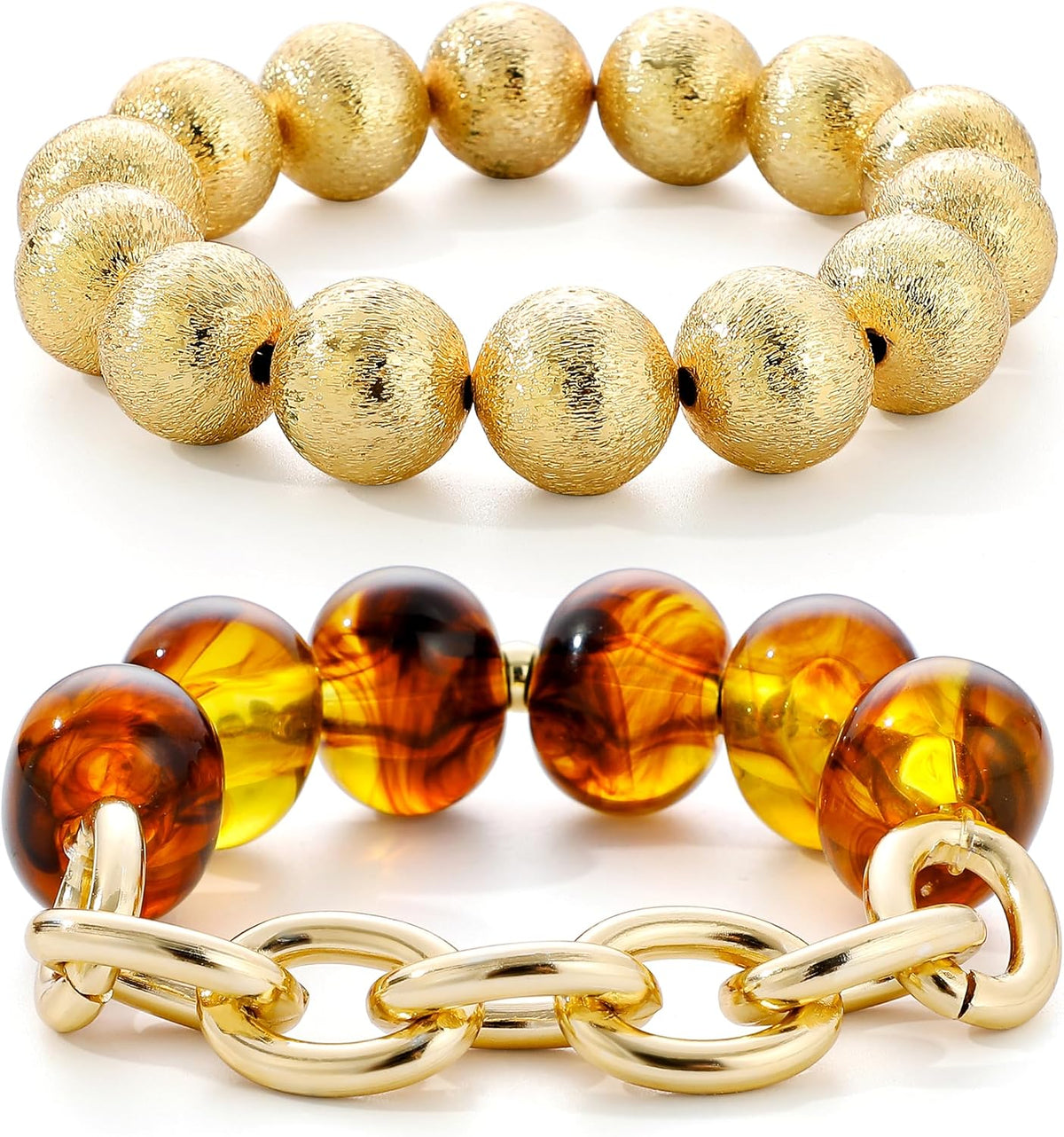 Boho Beaded Stretch Bracelets For Women Stackable Handmade Jewelry