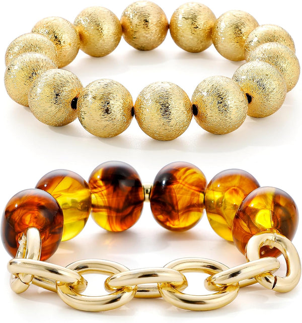 Boho Beaded Stretch Bracelets For Women Stackable Handmade Jewelry