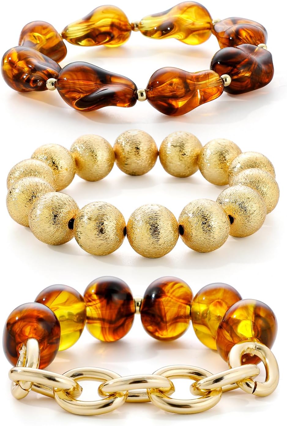 Boho Beaded Stretch Bracelets For Women Stackable Handmade Jewelry