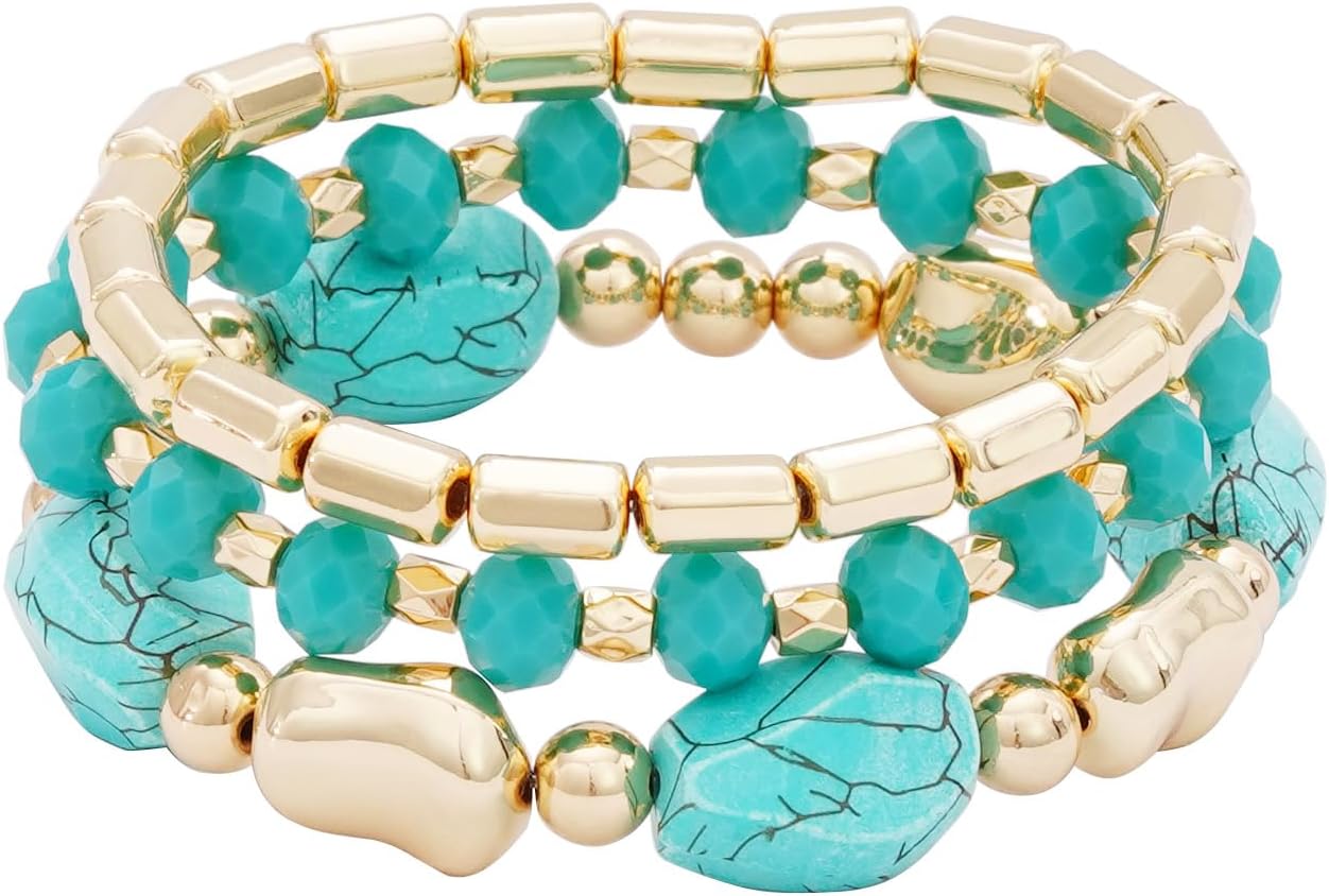 Boho Beaded Stretch Bracelets For Women Stackable Handmade Jewelry Secondary image