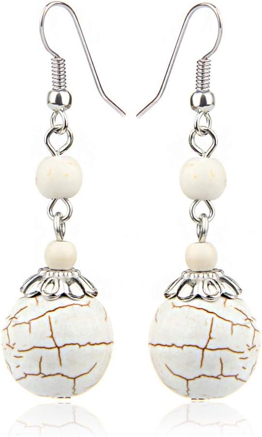Double Lapis Lazuli Drop Bead Earrings