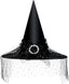 Edoneery Halloween Witch Hat for Women, Mesh Lace Cosplay Costume Accessory