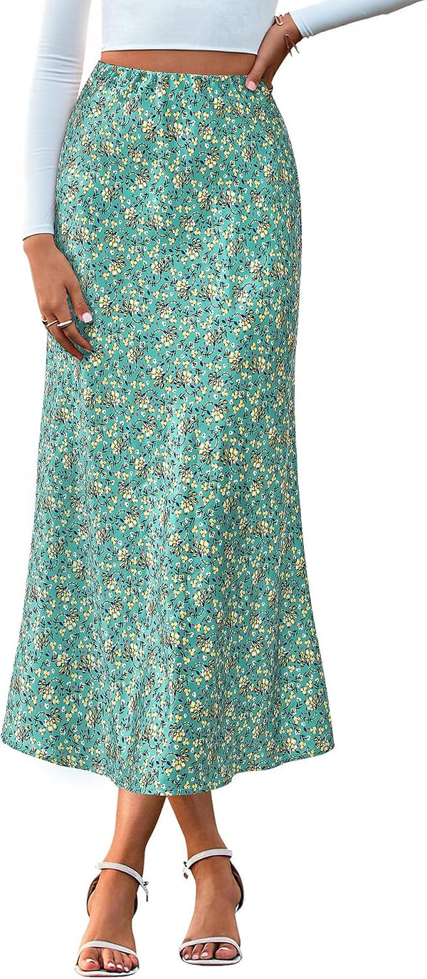 BTFBM Satin Skirts for Women Trendy 2026 Summer Fall