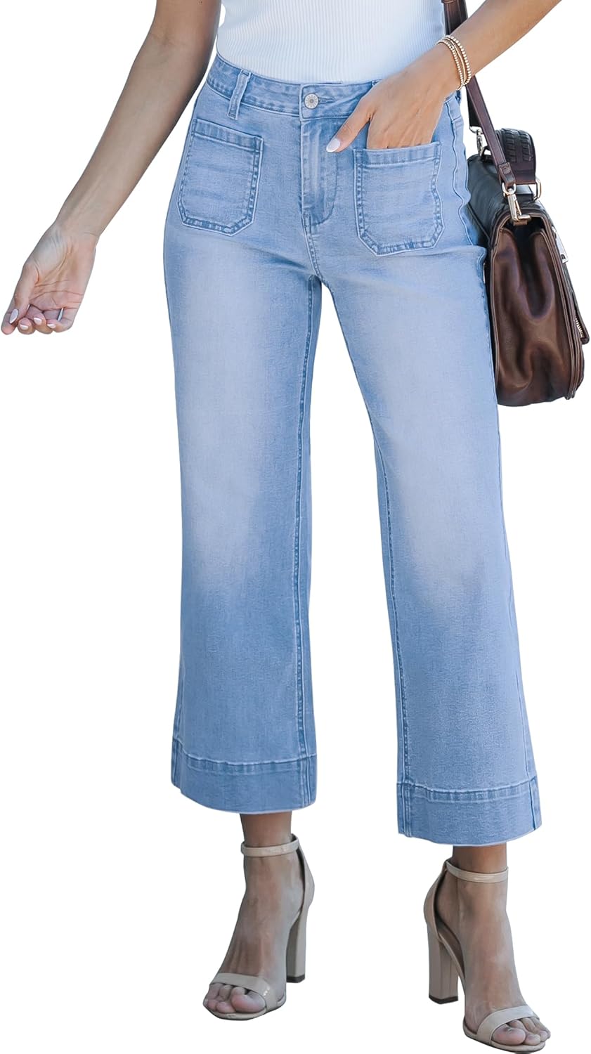 Luvamia Wide Leg Jeans For Women Trendy High Waisted Flare Jeans