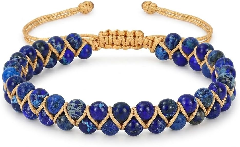 7 Chakra Healing Bracelet for Women Men, Jasper Bead Inspirational Gift