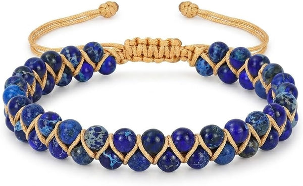 7 Chakra Healing Bracelet for Women Men, Jasper Bead Inspirational Gift