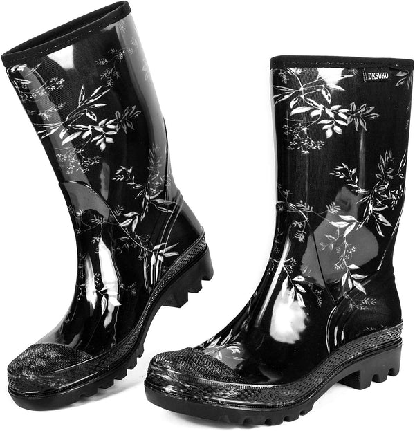 Women's Wide Calf Waterproof Rain Boots – Seamless Pvc Boots