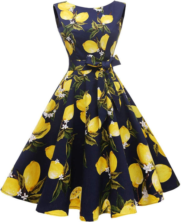 Sleeveless Vintage 1950s Cocktail Dress