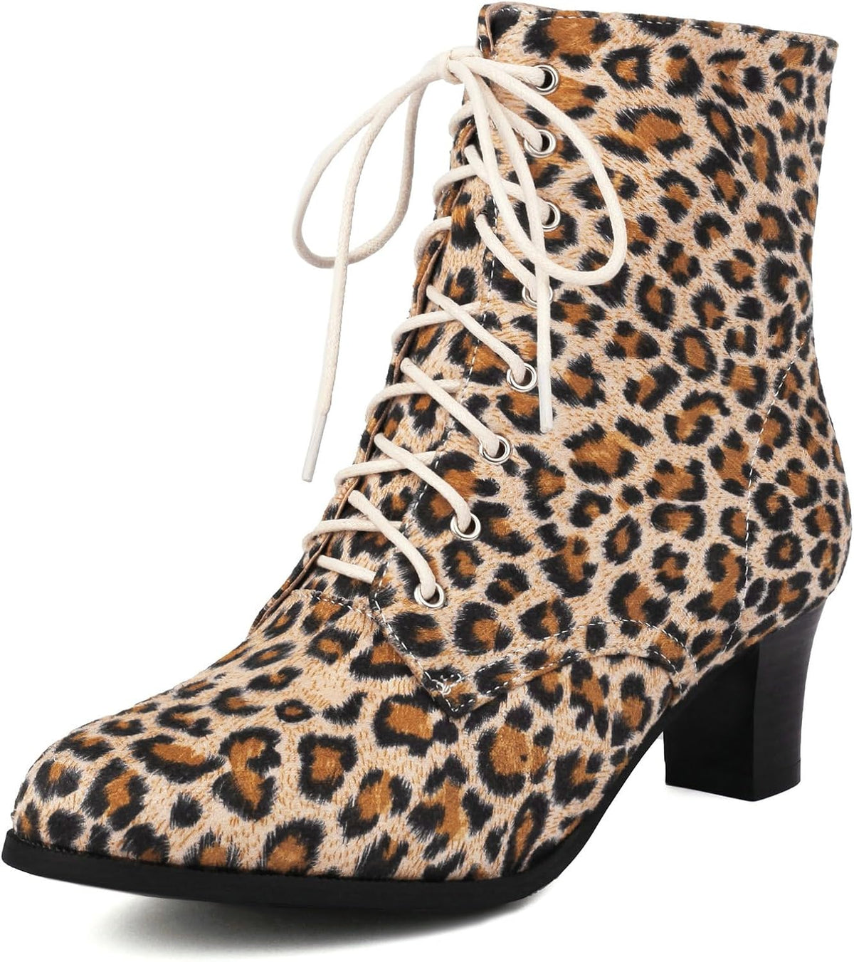 Uniquelly Women Vintage Victorian Boots Lace Up Ankle Boots