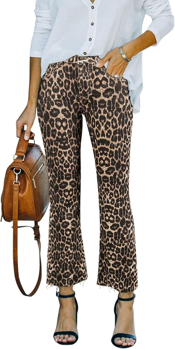 Flare Jeans For Womens Crop Flare Jeans With Raw Hem