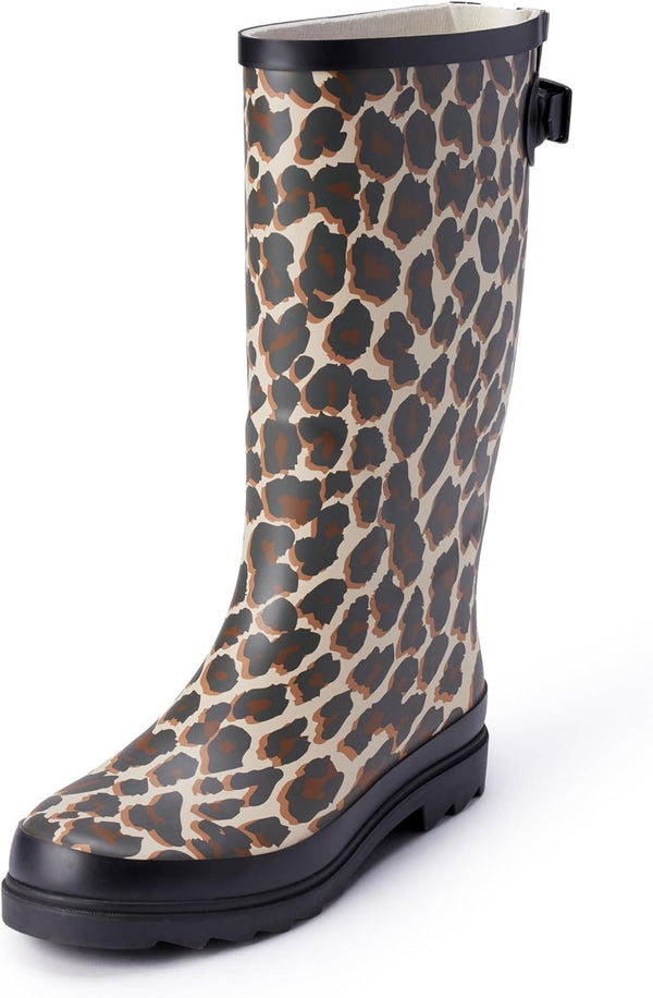 Women's Waterproof Tall Rain Boot With Adjustable