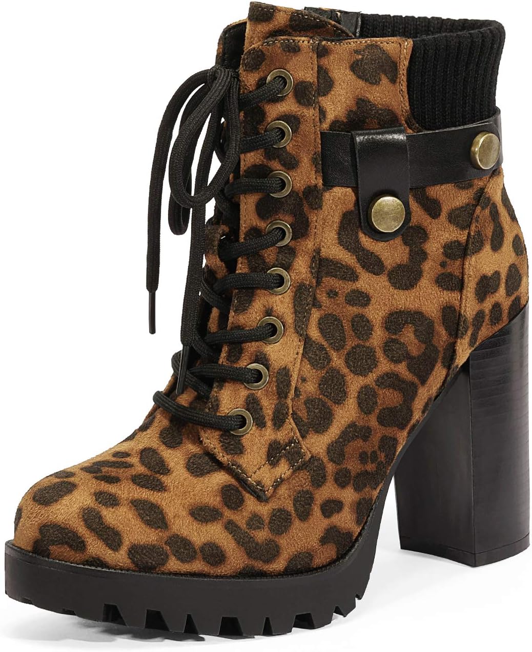DREAM PAIRS Women's Lace up Combat Ankle Booties Shoes
