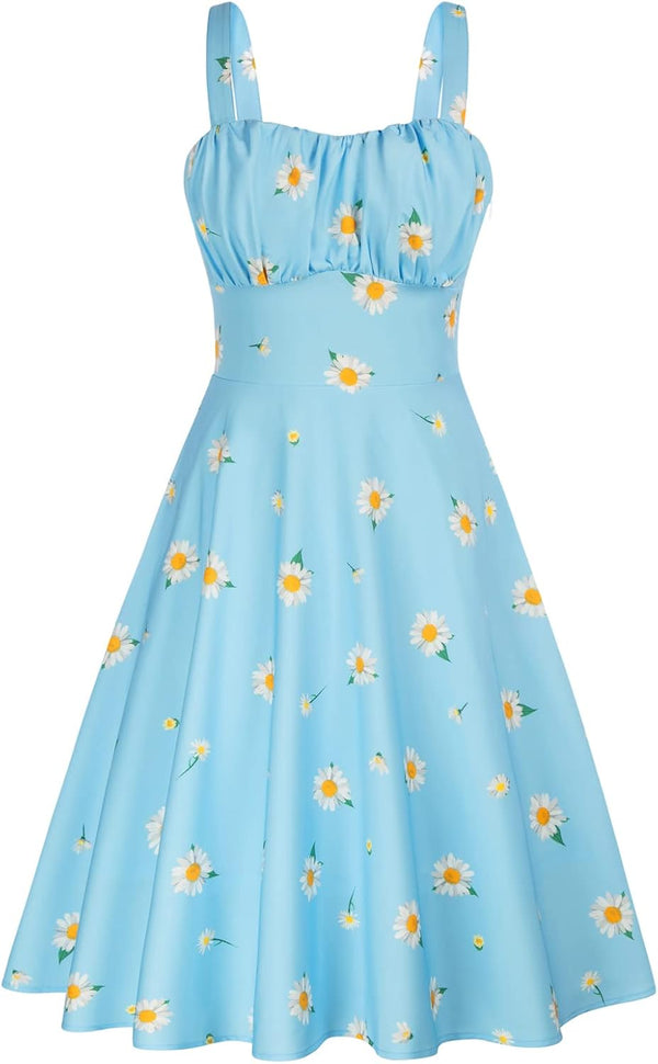 Belle Poque Womens Vintage A-line Midi Cocktail Party Dress
