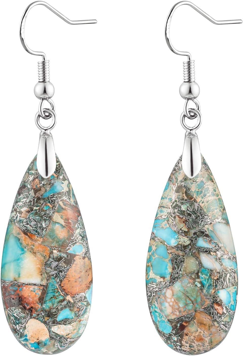 Imperial Jasper Teardrop Earrings
