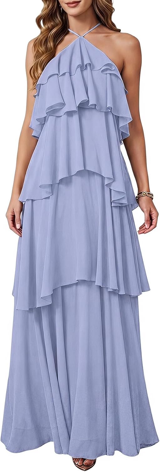 SOLY HUX Women's Wedding Guest Maxi Dress