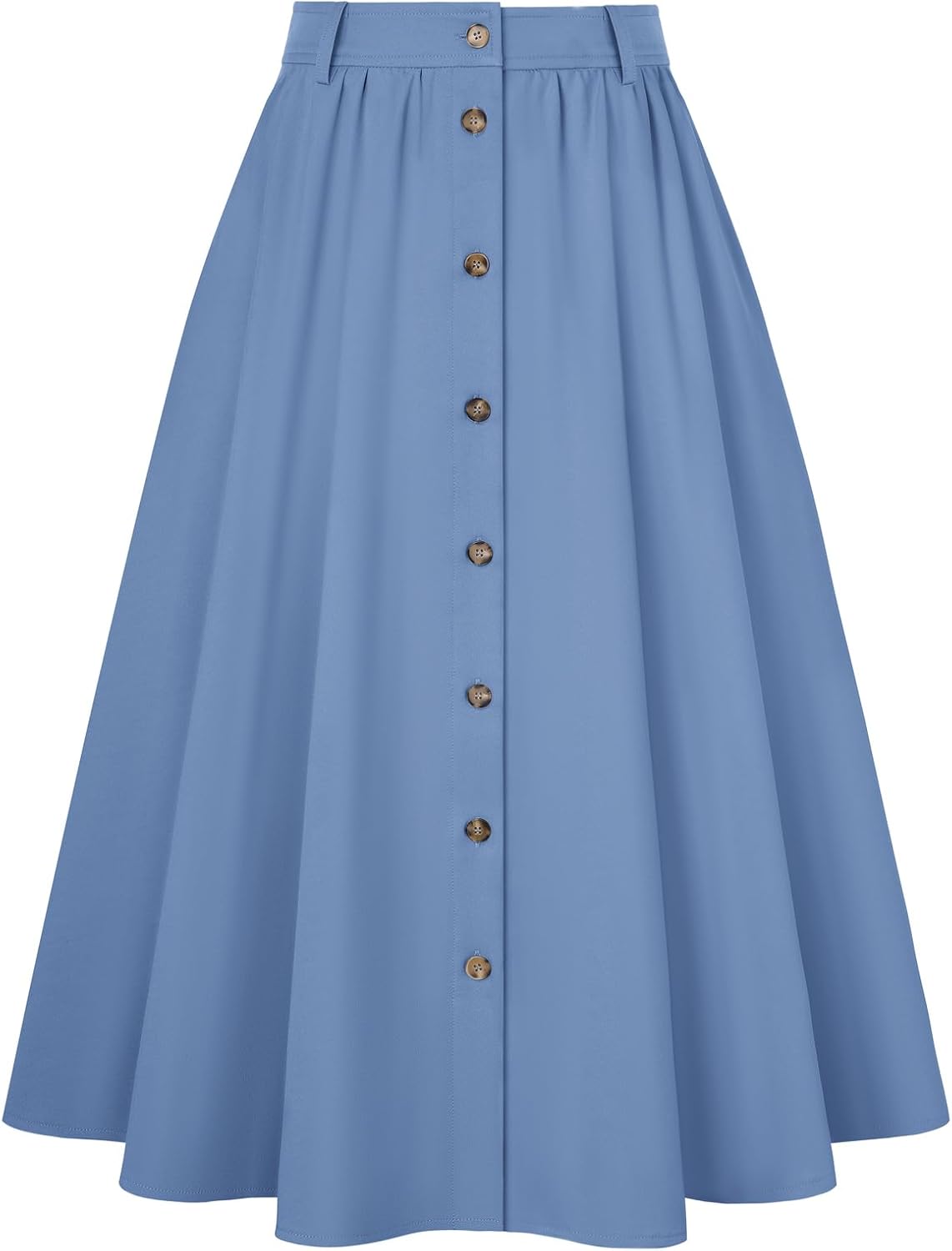 Belle Poque Women Midi Skirts High Waisted A Line Skirt with Pockets