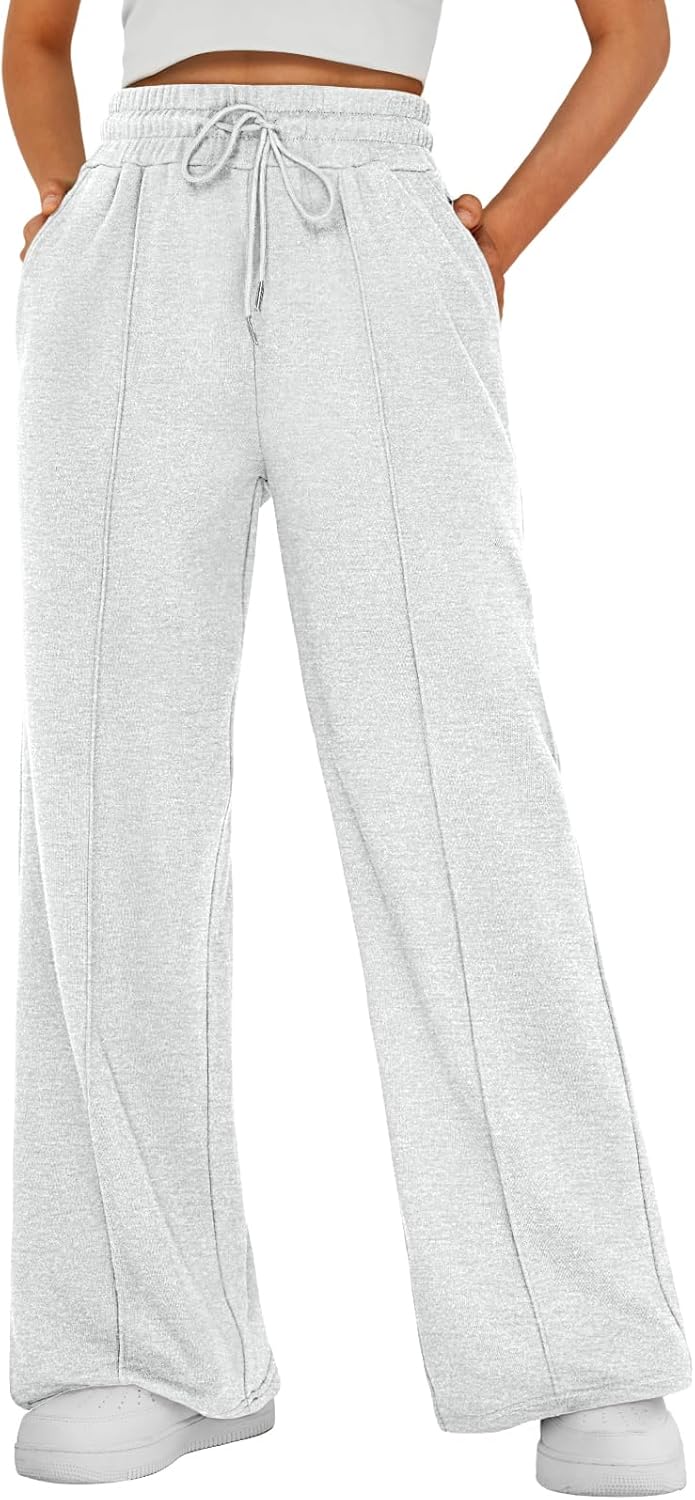 Womens Wide Leg Sweatpants Baggy Lounge Travel Pants Fall